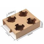Corrugated Cup Holders Manufacturer - OEM Disposable Biodegradable Four Double