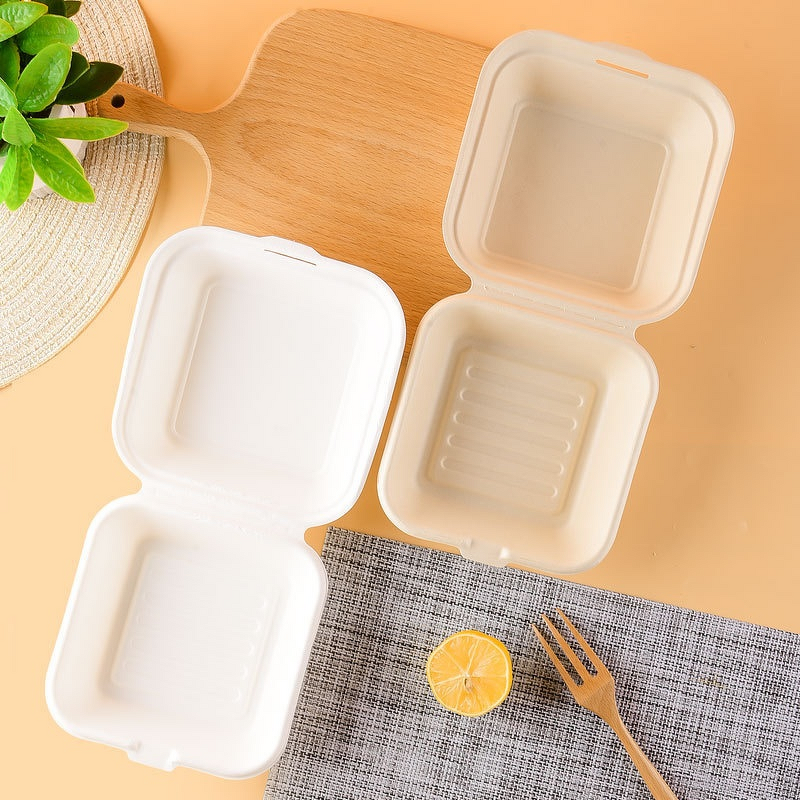 Biodegradable Lunch Boxes Manufacturer - OEM Wholesale Takeaway Set Kraft Pulp Boxes