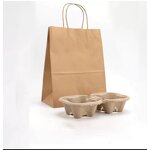 Paper Pulp Cup Holder Factory - OEM Custom Biodegradable Detachable Double Cups