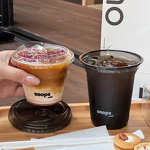 Black Coffee Cup Supplier - OEM Wholesale 16oz PET Internet Celebrity Design