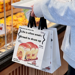 Kraft Baking Tote Bag Supplier - OEM Custom Logo Screen Printed Flexiloop Bag