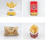Cone French Fries Box Factory - OEM New Design Take Away Baking Popcorn Box