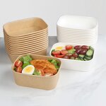 Salad Container Bowls Supplier - OEM Eco-Friendly Single Wall Square Paper Box