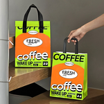 Double Cup Packaging Bag Factory - OEM Custom Printed Logo Non-Woven Beverage