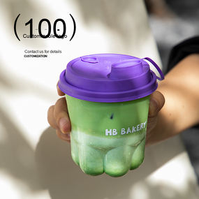 Insulated PET Plastic Cup Manufacturer - OEM Single Wall Transparent Cat Paw Lid