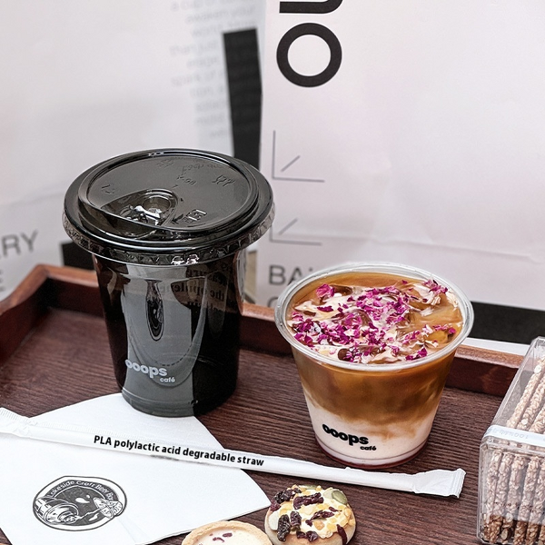 Black Coffee Cup Supplier - OEM Wholesale 16oz PET Internet Celebrity Design