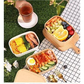Takeaway Food Containers Factory - OEM Custom Rectangle Paper Salad Container