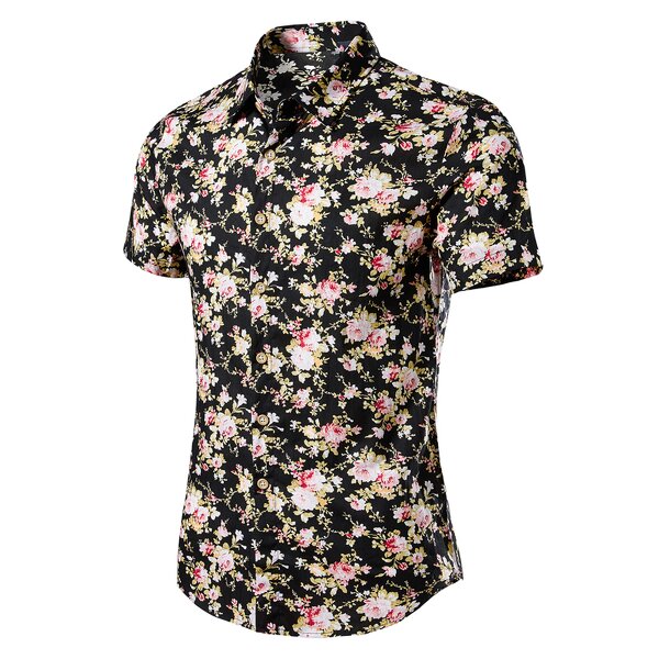 Men's Shirt Factory - OEM Fashion Big Tall Casual Printed Short