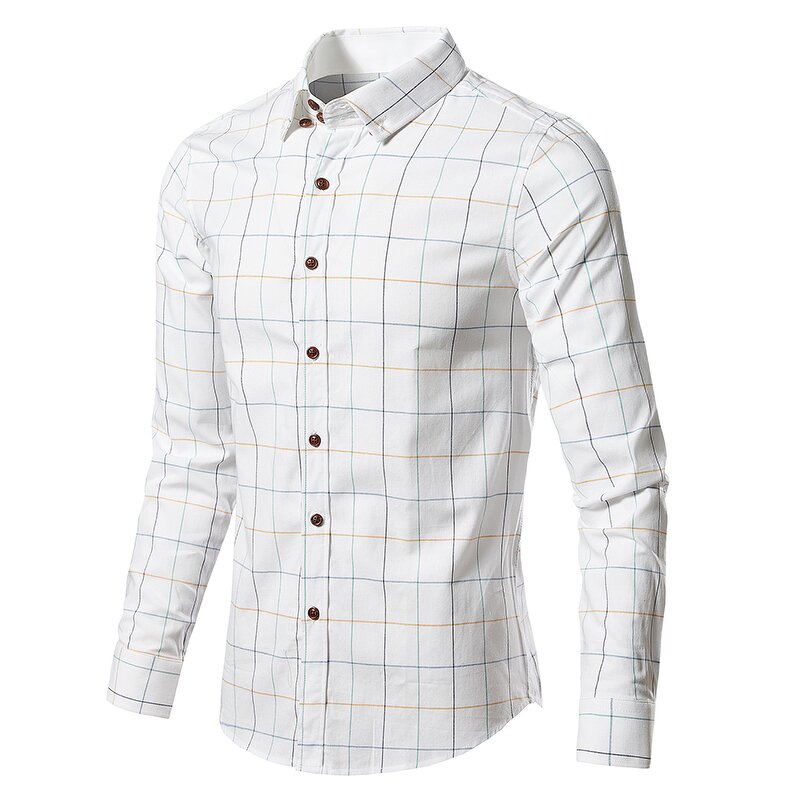 Men's Shirt Manufacturer - OEM Autumn Casual Plaid Long Sleeve