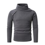 Men's Sweater Manufacturer - OEM Apparel Stock Solid Color Turtleneck