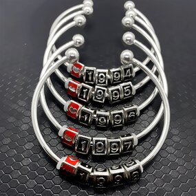 Adjustable Bangle Factory - OEM Personal Custom Number Beads