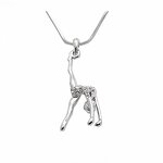 Gymnastics Necklace Factory - OEM Custom Bling Crystal Figure