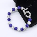 Number Bracelet Manufacturer - OEM Premium Blue White Zeta Beads