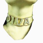 Letter Necklace Manufacturer - OEM New Arrival Crystal DIVA