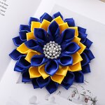Corsage Pin Factory - OEM Royal Blue Gold Sigma Gamma Rho