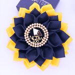 Corsage Brooch Factory - OEM Trendy Black Yellow NCBW Petals