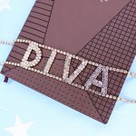 Letter Necklace Manufacturer - OEM New Arrival Crystal DIVA