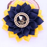 Corsage Brooch Factory - OEM Trendy Black Yellow NCBW Petals