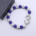 Number Bracelet Manufacturer - OEM Premium Blue White Zeta Beads