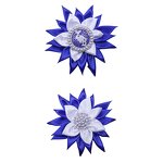 Sorority Brooch Factory - OEM Factory Direct Blue White Satin