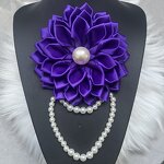 Corsage Pin Factory - OEM Handcrafted Purple Red DST Symbol