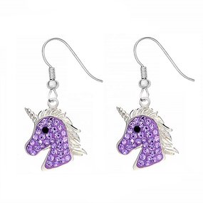 Animal Earrings Factory - OEM Sparking Rhinestone Horse Unicorn