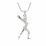 Gymnastics Necklace Factory - OEM Custom Bling Crystal Figure