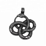 Viking Necklace Charm Factory - OEM Antique Silver Dragon Ouroboros