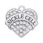 Crystal Charms Factory - OEM Personalized Sickle Cell Pave Hearts