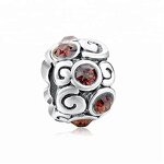 Bail Beads Manufacturer - OEM DIY Metal Inlay Crystal Spacer