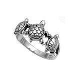 Turtle Ring Manufacturer - OEM Vintage Style Silver Tone Sea