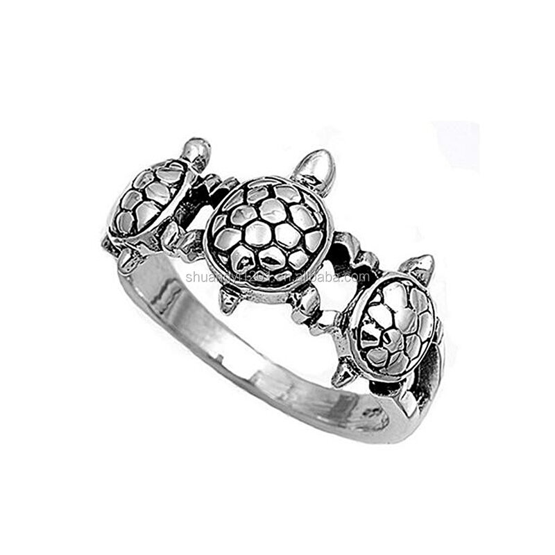 Turtle Ring Manufacturer - OEM Vintage Style Silver Tone Sea