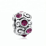 Bail Beads Manufacturer - OEM DIY Metal Inlay Crystal Spacer