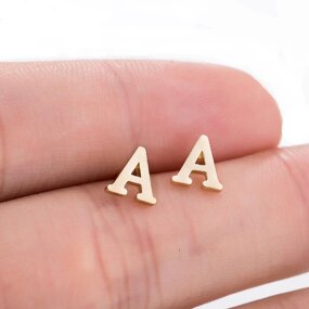 Initial Earrings Manufacturer - OEM Custom A-Z 26 Tiny Letter