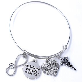 Nurse Bracelet Factory - OEM Fashion RN Stethoscope Charm Gift