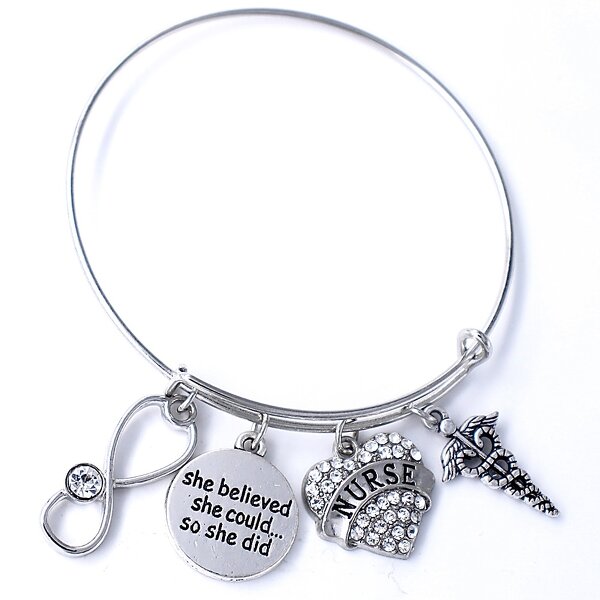 Nurse Bracelet Factory - OEM Fashion RN Stethoscope Charm Gift