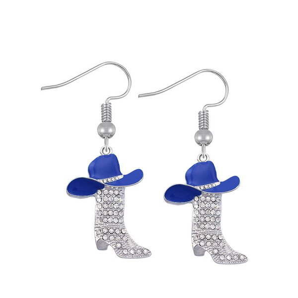 Western Earrings Factory - OEM Silver Plated Cowboy Hat Boot