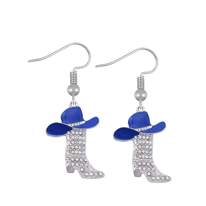 Western Earrings Factory - OEM Silver Plated Cowboy Hat Boot