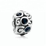 Bail Beads Manufacturer - OEM DIY Metal Inlay Crystal Spacer