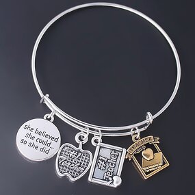 Teacher Bracelet Manufacturer - OEM Graduation Jewelry Apple Book