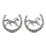 Animal Earrings Factory - OEM Sparking Rhinestone Horse Unicorn