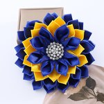 Corsage Pin Factory - OEM Royal Blue Gold Sigma Gamma Rho
