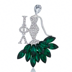Sorority Brooch Manufacturer - OEM Wholesale Crystal Greek Design