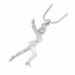 Gymnastics Necklace Factory - OEM Custom Bling Crystal Figure