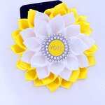 Corsage Voting Pin Factory - OEM Fashionable Gold White OGC
