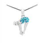 Gym Necklace Manufacturer - OEM Fashion Sparking Diamond Figure