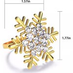 Metal Napkin Rings Manufacturer - OEM Wholesale Gold Silver Christmas Snowflake