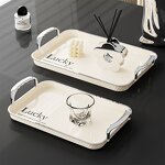 Serving Tray Supplier - OEM Modern Plastic Spill-Proof Safety Rim 2 Color