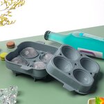 Whiskey Ice Cube Tray Factory - OEM Silicone Round with Easy Release Lid Bar