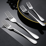 Disposable Fruit Fork Supplier - OEM Stainless Steel Thick Handle for Salad